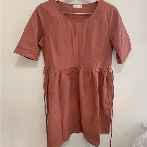 BestTailor Clay Red Linen Babydoll Dress! Size M